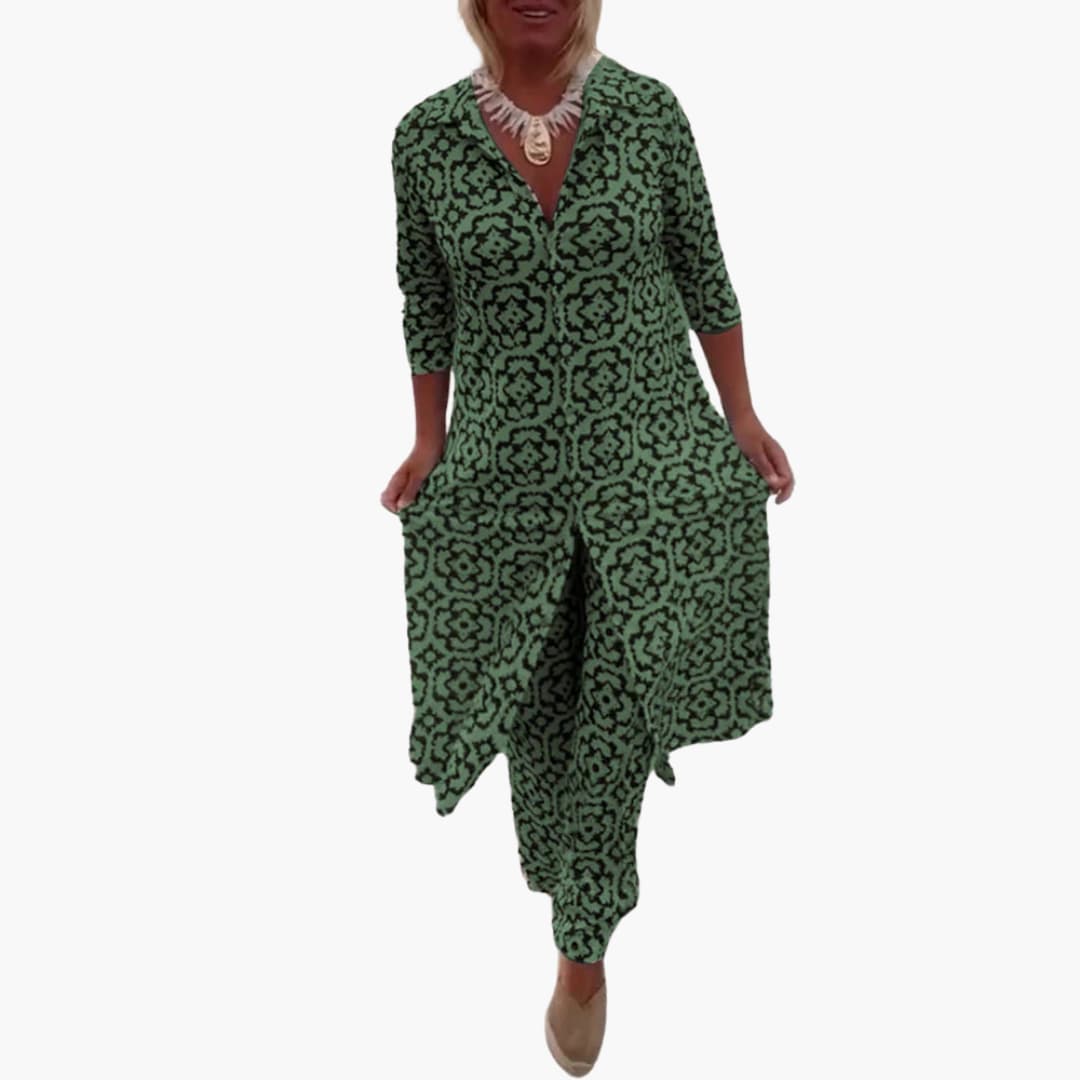 Geometrisches Zweiteiler-Set - Für Damen mit Stil & Komfort