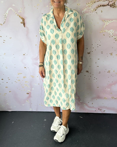 Marianne® | Lockeres Sommerkleid mit Reverskragen und kurzen Ärmeln
