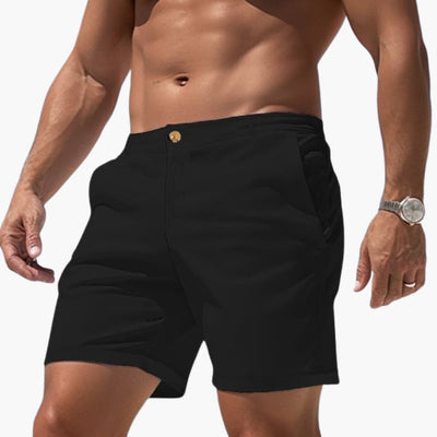Herren Sommer Shorts mit Seitentaschen und Umschlagsäumen