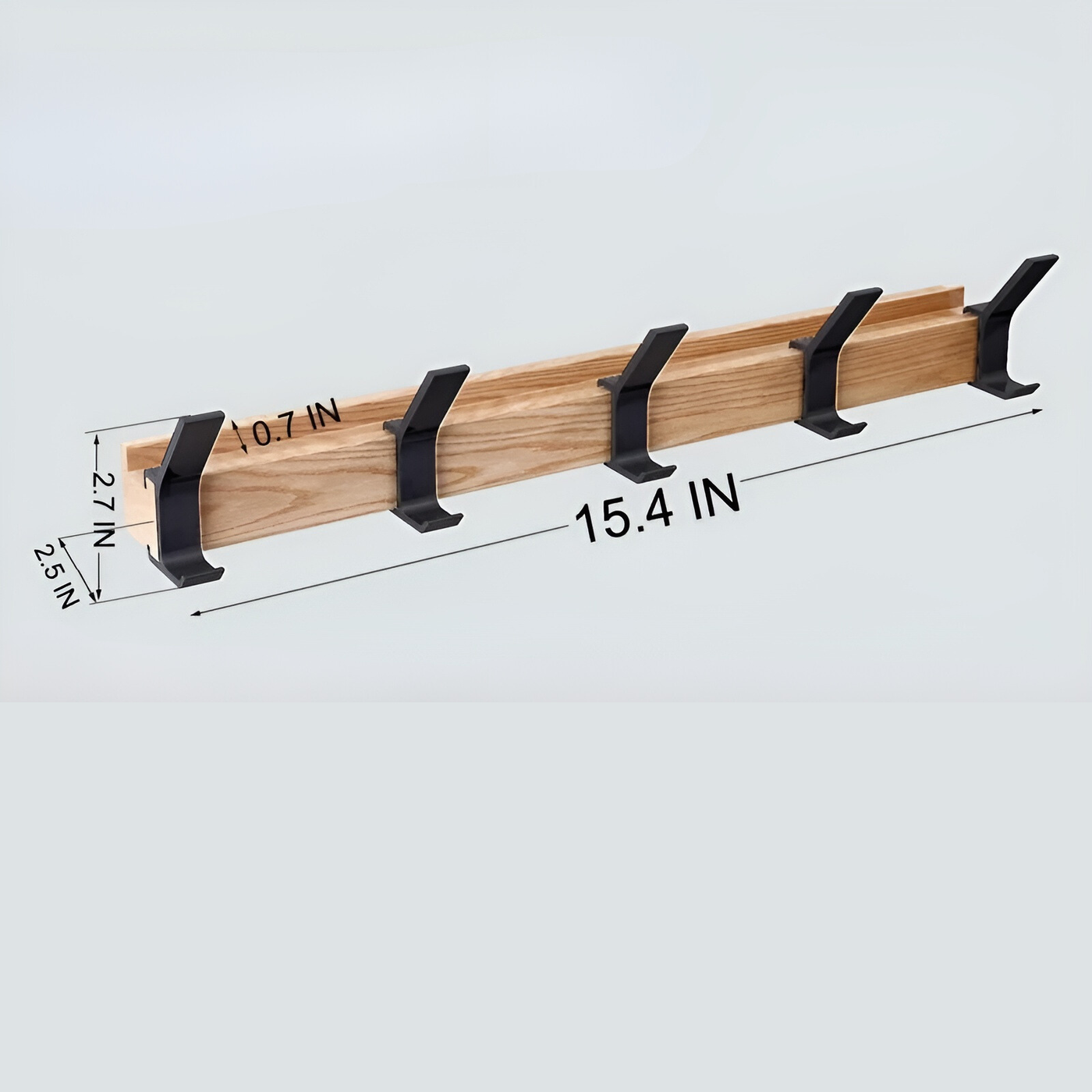 HookFlex Rack - Wandmontierter Beweglicher Bambus-Hakenständer