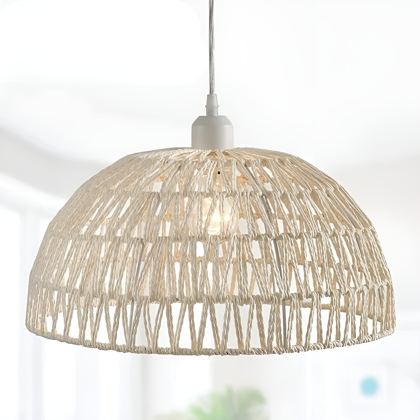 NatureWeave Light - Japanischer Rattan-Pendelleuchter