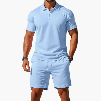 Leichtes Sommer Polo Set Herren - Kurzarmshirt & passende Shorts