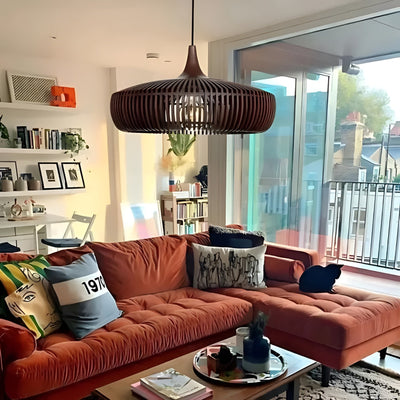 WoodHaven Light – Moderne Holz-Pendelleuchte für stilvolles Ambiente