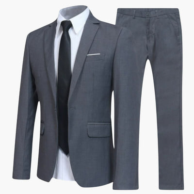2-teiliges Anzug Set - Slim Fit Herrenanzug für Business Look