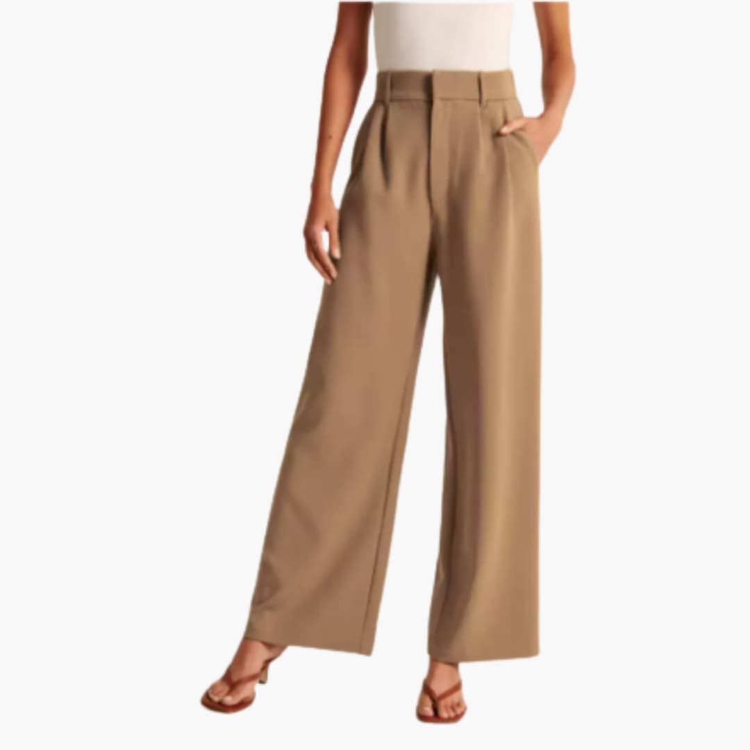 Weite Hosen mit hohem Bund für Damen - Casual Trousers