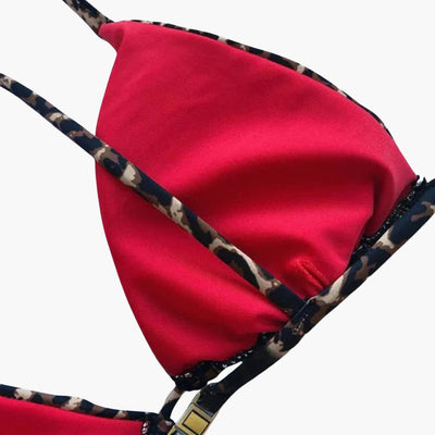 Leopard Bikini - Damen High-Waist Zweiteiler mit Stil