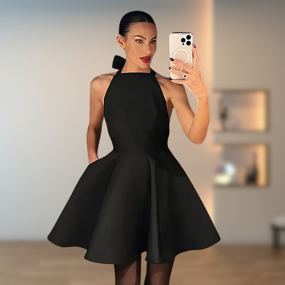 Nabilla | Schwarzes Cocktailkleid
