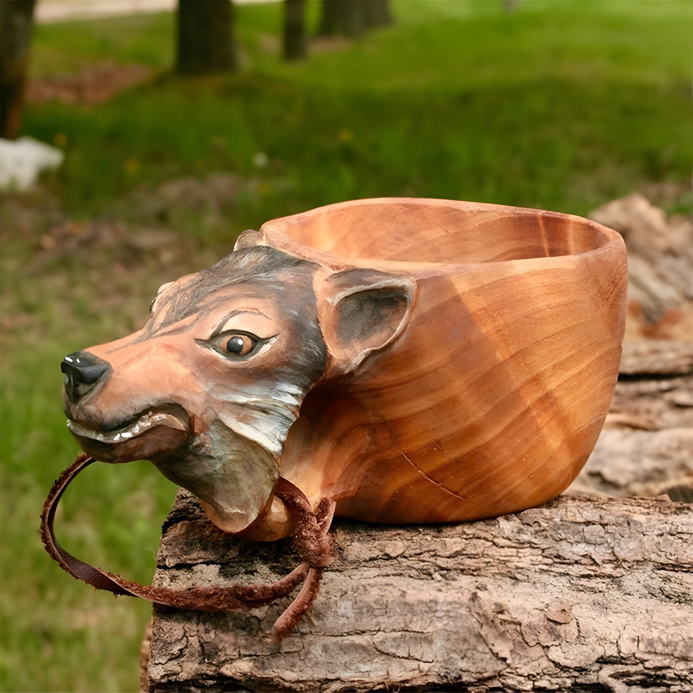 NatureBeast Mug - Handgefertigter Holz Tierbecher