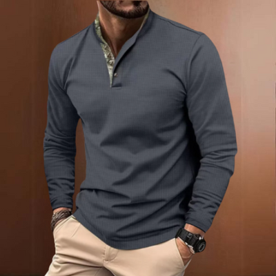 Forland - Langarmshirt mit Stehkragen