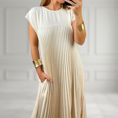 Ellahe | Plissiertes Maxikleid in Anthrazit