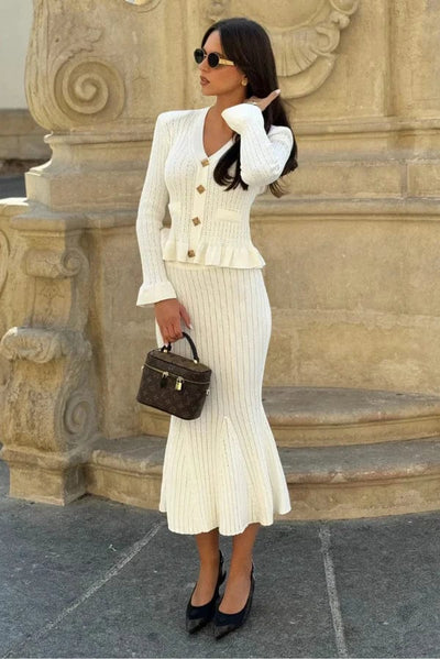 Victoria | Eleganter Strick-Zweiteiler – Klassische Eleganz für jeden Anlass