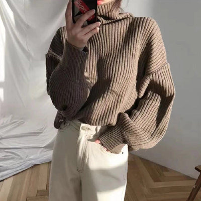 Brand & Belle | Luxuriöser Rollkragenpullover mit Ballonärmeln