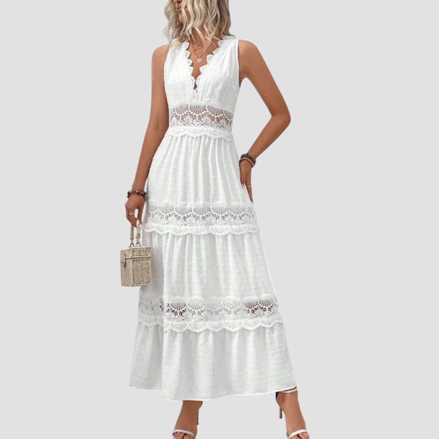 Minoas - Damenkleider mit V-Ausschnitt - Elegantes Festkleid für romantische Abende