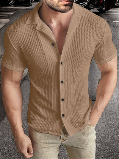 Paulides - Elegantes Sommerhemd für Männer, atmungsaktiver Stoff, ideal für warme Tage