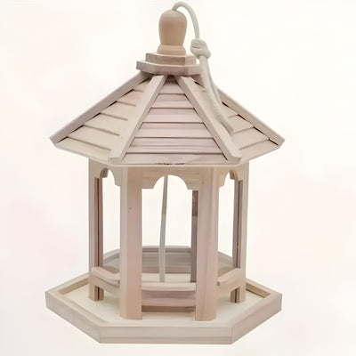 SkyPerch Nest - Bemalbares Holz hängendes Vogelhaus