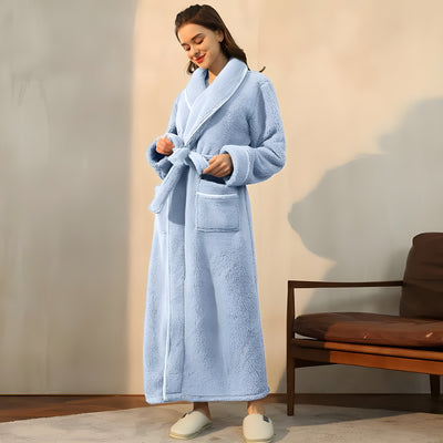 Parissa Robe - Bequemer Fleece Winterbademantel