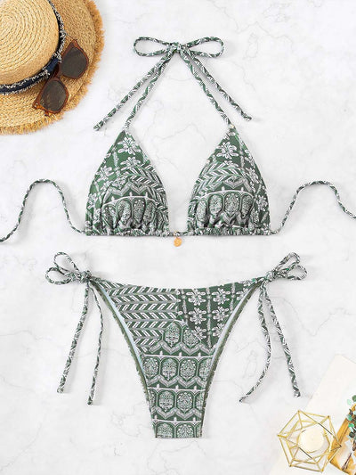 Boho-Print-Bikini-Zweiteiler für Damen