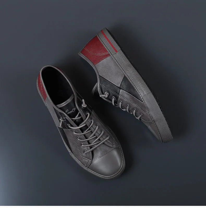 Lässige Herren-Turnschuhe aus Synthetikleder in Blockform - Tomás