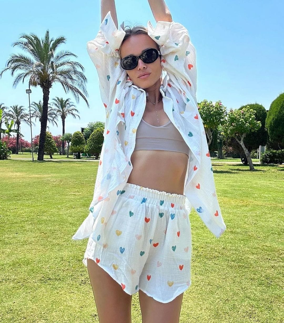 Amira | Herz-Print Zweiteiler-Set – Perfekt für entspannte Sommertage