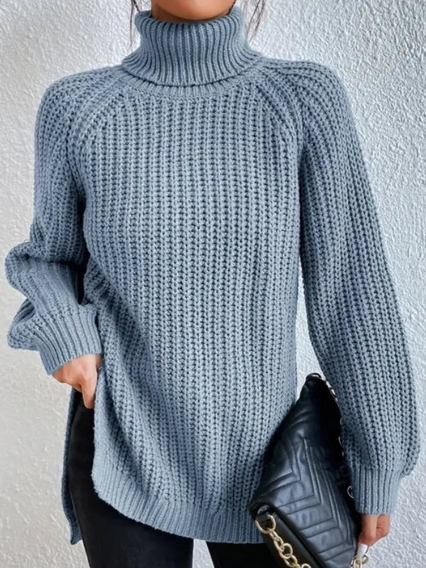 Strick-Rollkragenpullover für Frauen