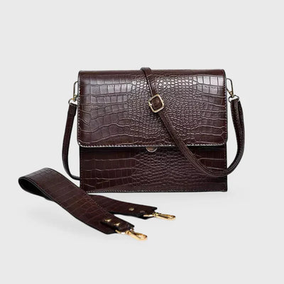 Crossbody Tasche Damen Croco Look – Vegan Leder & Elegant