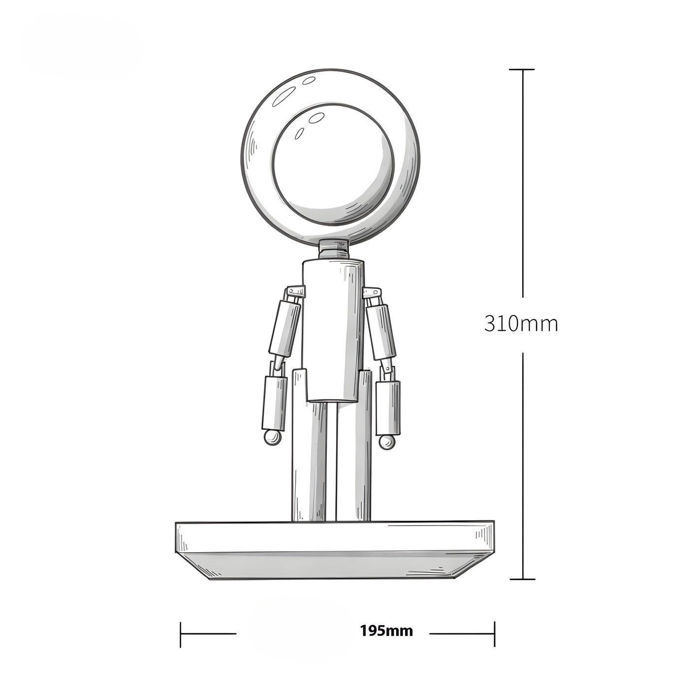 LunarEase Lampe – Elegante Schreibtisch-Mondlampe