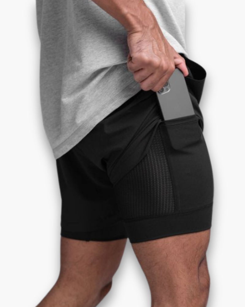 Herren Atmungsaktive Fitness-Shorts | Flexible Kurze Hosen Herren