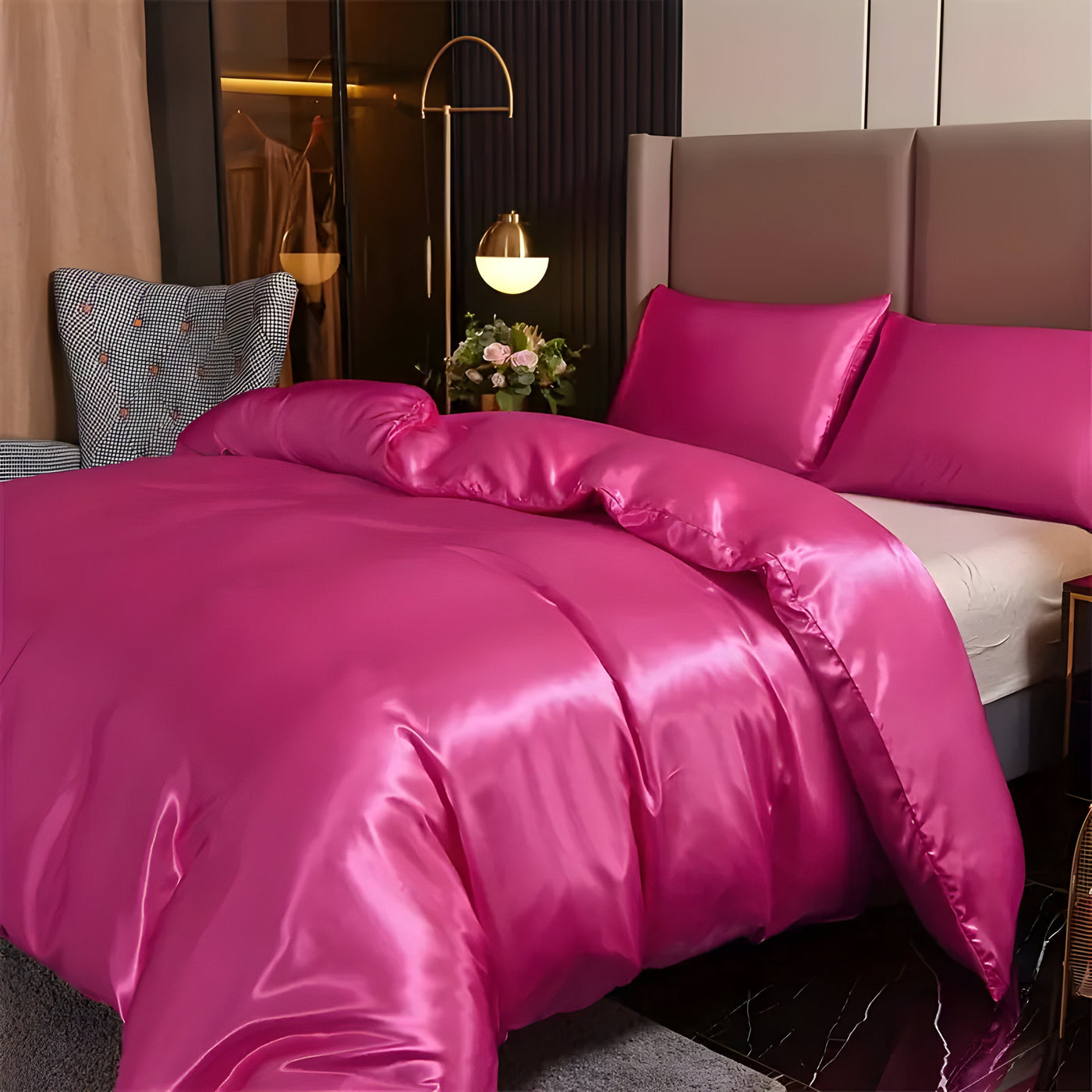 SatinNest Duvet Set - 3tlg. Satin Bettbezug Set