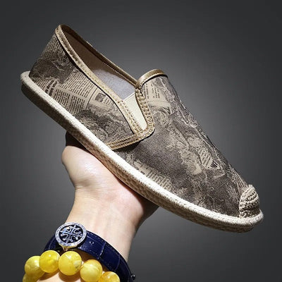 Flache Herrenschuhe ohne Schnürsenkel periodisches Design - Arlen