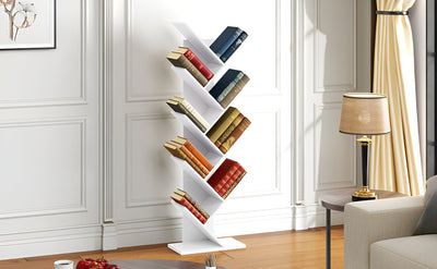 TreeStack Regal – 8-stufiges Holz-Bücherregal