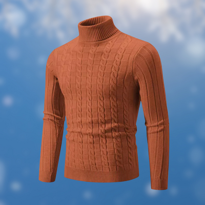 LEWIS -  Zopfmuster-Rollkragenpullover