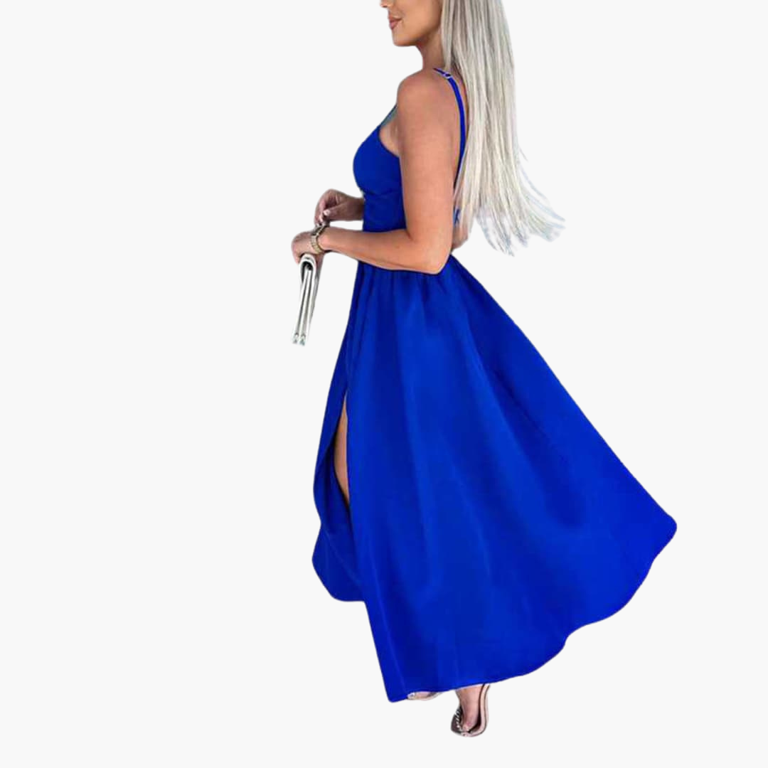 Elegantes Midikleid für Damen – Sommerkleid mit Trägern