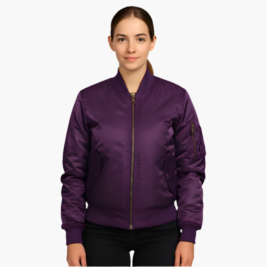 Damenjacke mit geripptem Kragen und Ärmeltasche