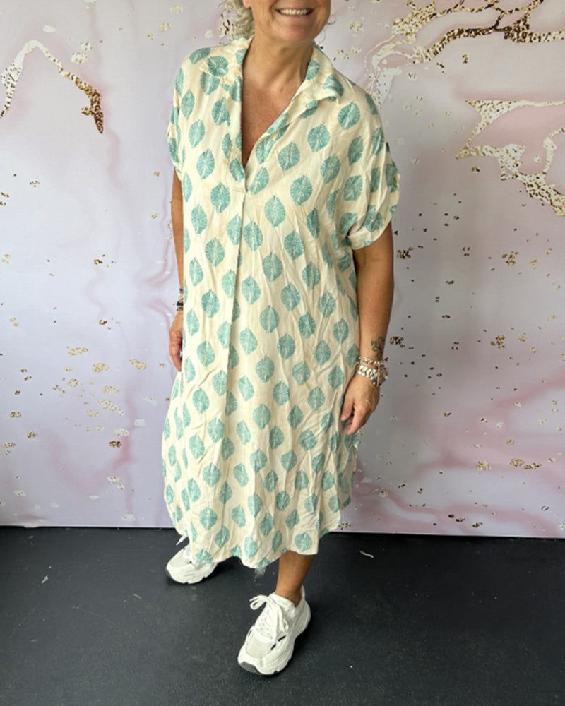 Marianne® | Lockeres Sommerkleid mit Reverskragen und kurzen Ärmeln