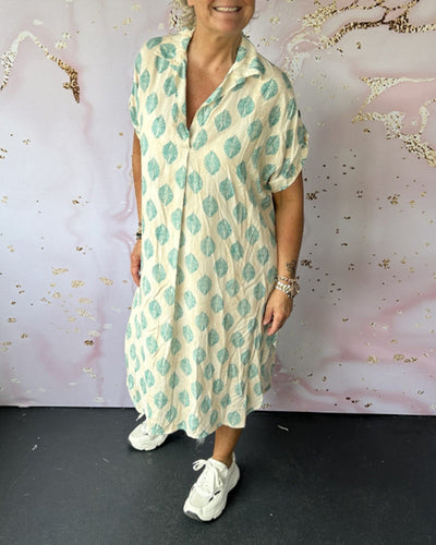 Marianne® | Lockeres Sommerkleid mit Reverskragen und kurzen Ärmeln