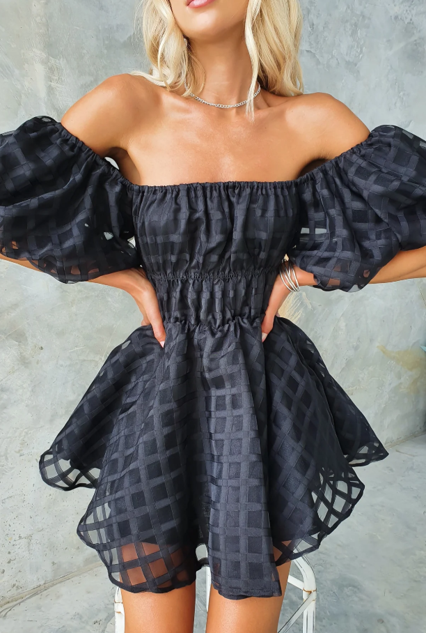 Mayfair™ | Evie - Mini Kleid mit Puffärmeln