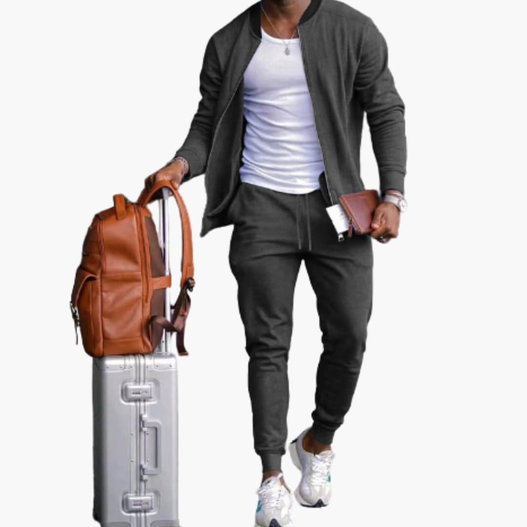 Herren Freizeitanzug mit Reißverschlussjacke und Jogginghose