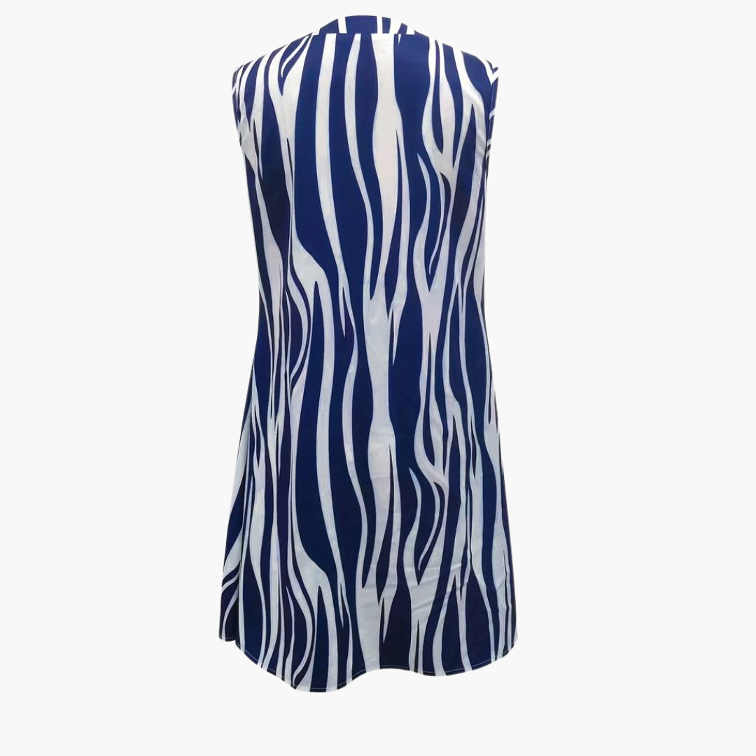 Gestreiftes Minikleid - Ärmelloses Damenkleid für den Sommer