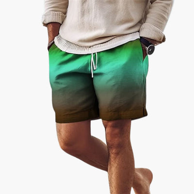 Herren Sommer Shorts mit Kordelzug und Farbverlauf