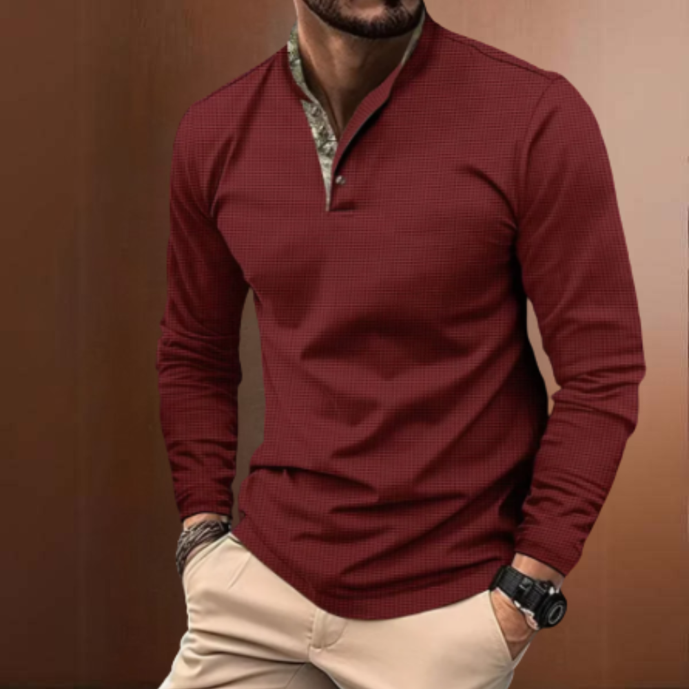 Forland - Langarmshirt mit Stehkragen