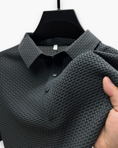 Herren Modernes Strukturiertes Polohemd | Atmungsaktiv