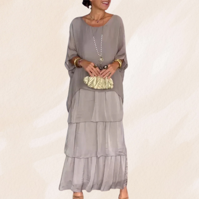 Gunda | Lockeres Maxikleid mit Rundhalsausschnitt