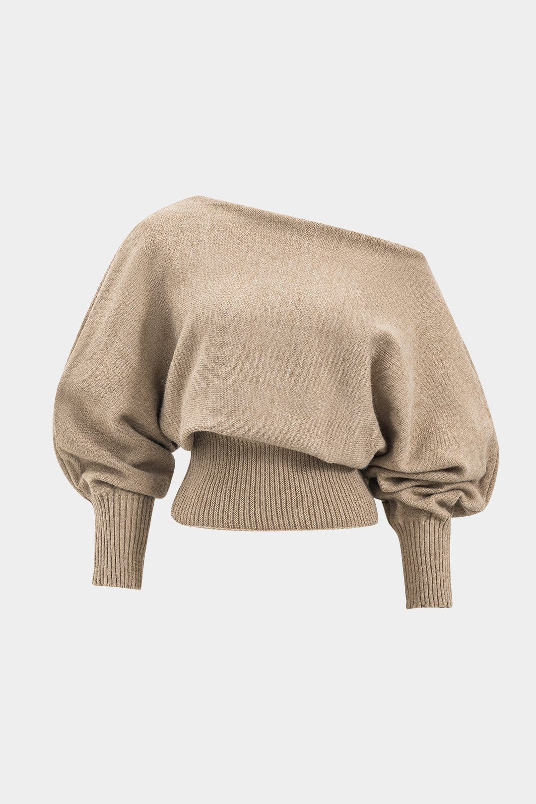 Luana | Stylishes Strick-Zweiteiler-Set mit One-Shoulder-Pullover & High-Waist-Shorts