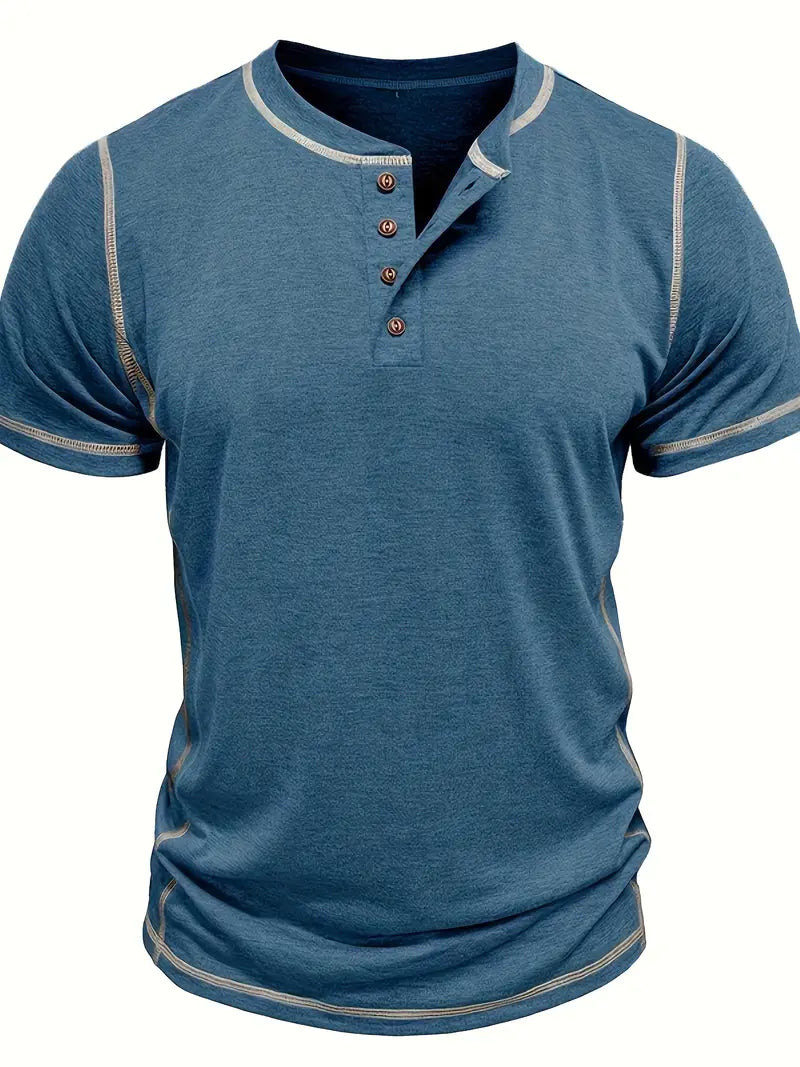 Orazio - Kurzarm T Hemd Mit Knopf