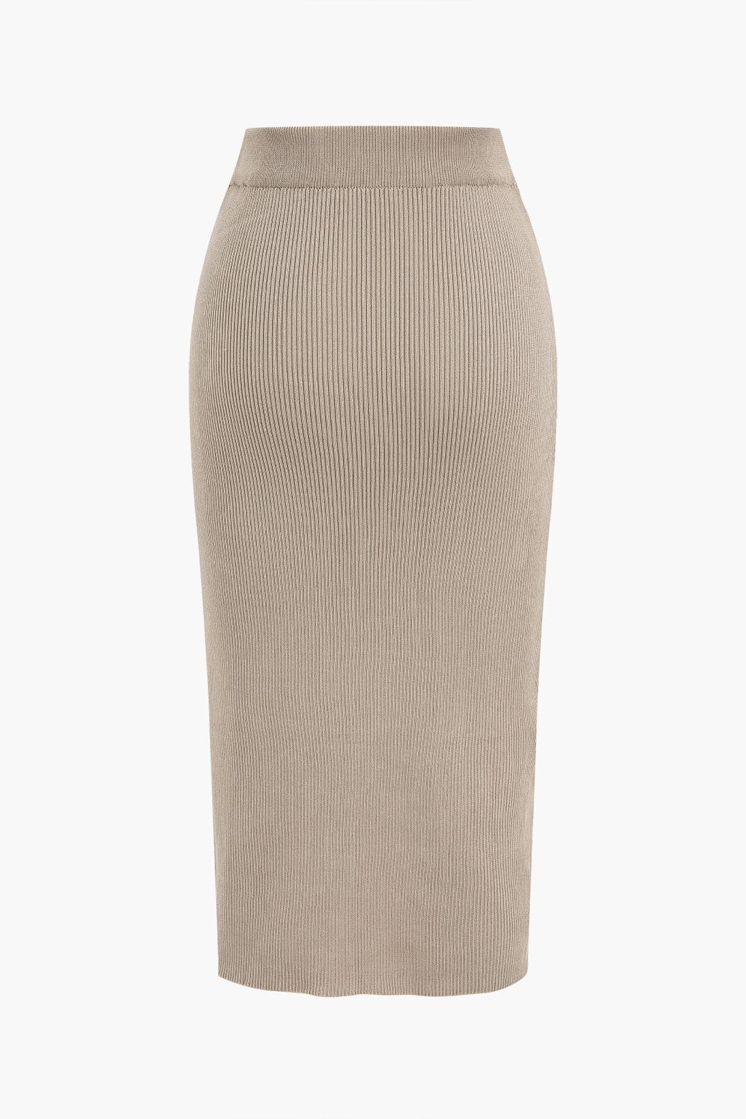 Jessica | Geripptes Zweiteiler-Set mit Twist-Detail & Schlitzrock