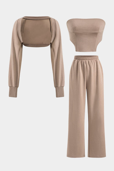 Marlene | Elegantes Dreiteiler-Set mit Bandeau-Top & Bolero