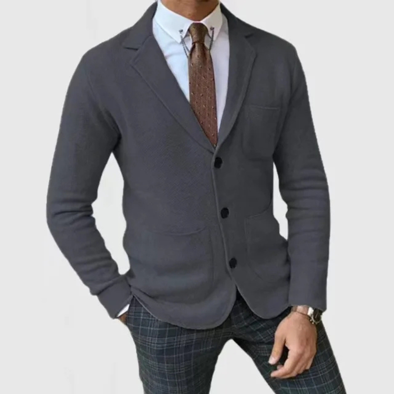 Leichter Slim Fit Blazer Für Herren | Gestrickt