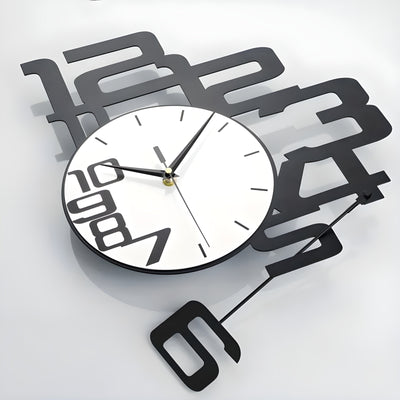 DecoDigits Uhr - Moderne Minimalistische Lautlose Wanduhr