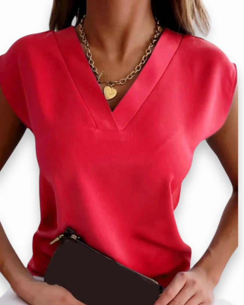 Damen Ärmellose Top | V-Ausschnitt Elegant