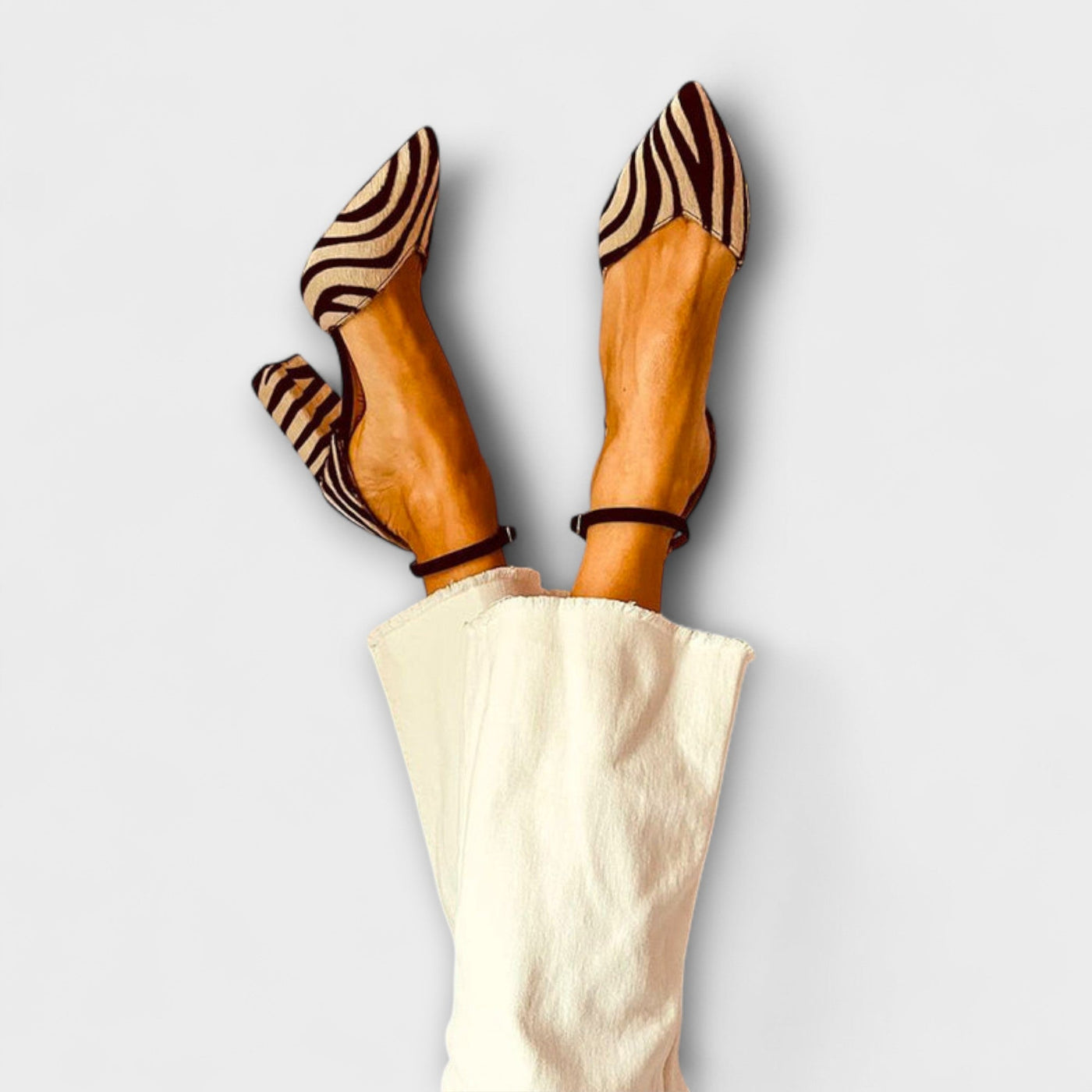 Zebrina – Statement-High Heels mit Zebra-Print